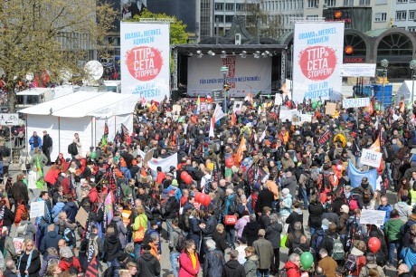 Foto: Adam Wolf/DGB. I Tyskland planeras stora demonstrationer mot TTIP och Ceta den 17 september. 