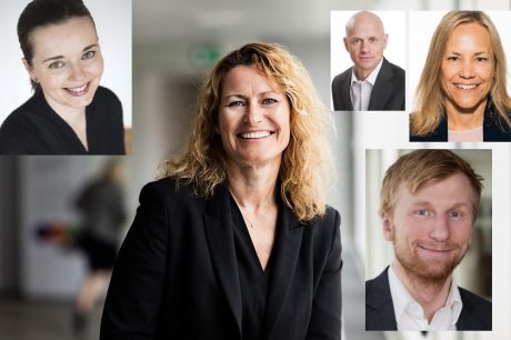 Linda Büchler Hulthén, ÅF, Anki Ljung, Ericsson, Magnus Ahlmark, IKG, Anna Wenner, Skanska, och Aron Östergård, Sogeti.