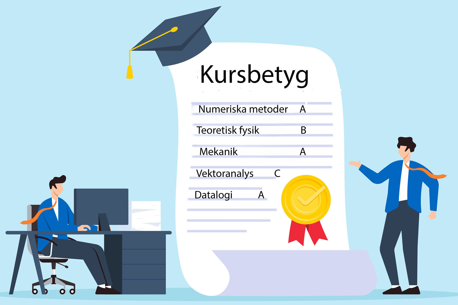 Är det viktigt med bra betyg? Ingenjören har frågat både arbetsgivare och högskolor om betygen påverkar chansen för nyexaminerade ingenjörer att få jobb. Illustration Getty Images (redigerad).