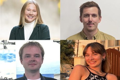 Ingenjören frågade fyra ingenjörer under 30 år om varför de bestämde sig för att bli ingenjör. Överst: Elova Ryegård, och Johannes Stenlund. Under: Max Sundström och Ebba Nordén. Foto: Privat och Julia Ekström (Johannes Stenlund) och Jonas Billberg (Elova Ryegård).