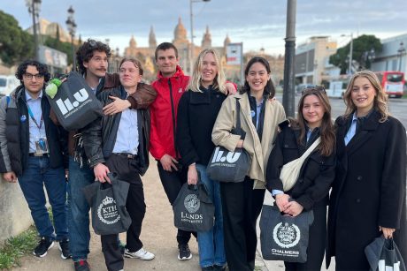 Som intership på Ericsson är man också företagets studentambassadör på sitt lärosäte. Abdul Rahim Sayed Suleiman , Lund, Linköping, Maël Blandeau, KTH, Hannes Thörn, Chamlers, Wilma Müller, Lund, Juliana Eidhammer, Linköping, Agata Evner, Chalmers och Emma Siklosi, Linköping. Foto. Ericsson.