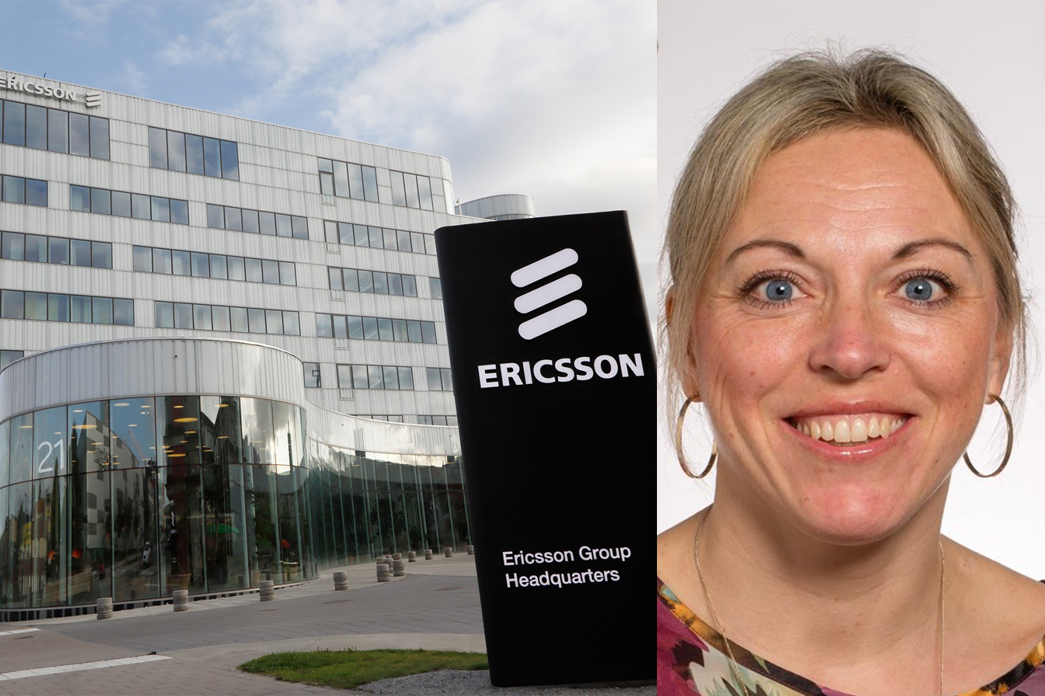 Ericsson_flytt_startbild Jessica Nygren, Akademikerföreningens vice ordförande på Ericsson i Kista, bekräftar att kontorsytorna som Ericsson har klart med i Hagastaden är mindre än de nuvarande lokalerna i Kista. Foto: Getty Images. och Ericsson.
